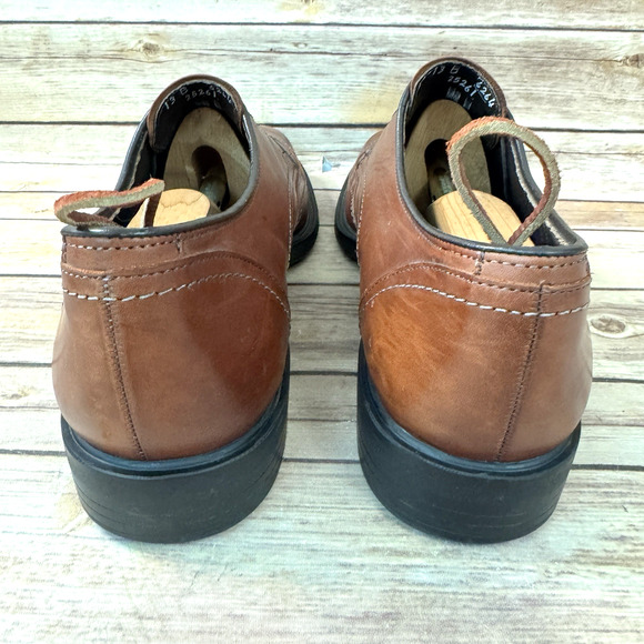 Allen Edmonds Mens Cognac Brown Leather Wigtip Lace Up Oxford Shoes 13B main image 6